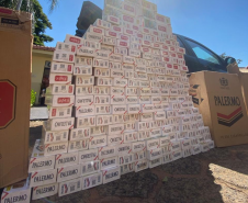 PMPR apreende cigarros contrabandeados e prende homem em Santa Cruz de Monte Castelo