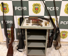 PMPR e PCPR apreendem armas e prendem homem em Ibiporã