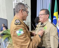 Durante a solenidade, foram entregues a Medalha “Guardião do Norte Pioneiro” e a Medalha Policial Militar