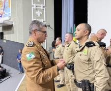 Durante a solenidade, foram entregues a Medalha “Guardião do Norte Pioneiro” e a Medalha Policial Militar