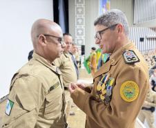 Durante a solenidade, foram entregues a Medalha “Guardião do Norte Pioneiro” e a Medalha Policial Militar