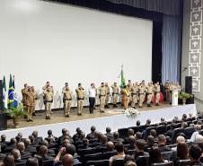 Durante a solenidade, foram entregues a Medalha “Guardião do Norte Pioneiro” e a Medalha Policial Militar