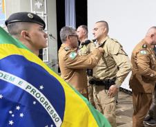 Durante a solenidade, foram entregues a Medalha “Guardião do Norte Pioneiro” e a Medalha Policial Militar