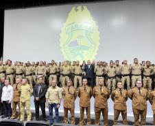 Durante a solenidade, foram entregues a Medalha “Guardião do Norte Pioneiro” e a Medalha Policial Militar