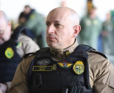 Na ocasião, o tenente-coronel Andrey Müller Iark transmitiu a função ao tenente-coronel Márcio Valim de Souza