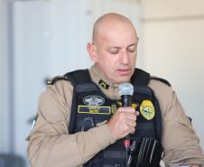 Na ocasião, o tenente-coronel Andrey Müller Iark transmitiu a função ao tenente-coronel Márcio Valim de Souza