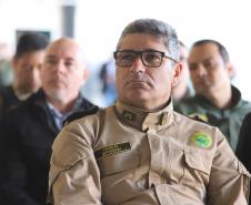 Na ocasião, o tenente-coronel Andrey Müller Iark transmitiu a função ao tenente-coronel Márcio Valim de Souza