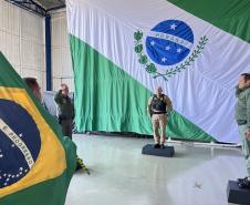 Na ocasião, o tenente-coronel Andrey Müller Iark transmitiu a função ao tenente-coronel Márcio Valim de Souza