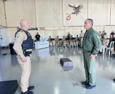 Na ocasião, o tenente-coronel Andrey Müller Iark transmitiu a função ao tenente-coronel Márcio Valim de Souza