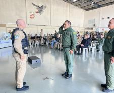 Na ocasião, o tenente-coronel Andrey Müller Iark transmitiu a função ao tenente-coronel Márcio Valim de Souza