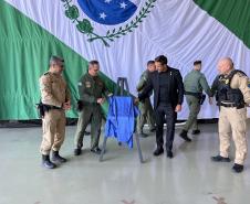 Na ocasião, o tenente-coronel Andrey Müller Iark transmitiu a função ao tenente-coronel Márcio Valim de Souza
