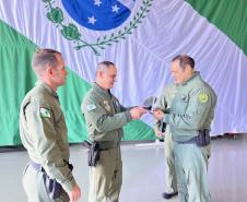 Na ocasião, o tenente-coronel Andrey Müller Iark transmitiu a função ao tenente-coronel Márcio Valim de Souza