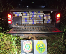 PMPR e Polícia Federal apreendem mais de 420 quilos de maconha em Santa Helena