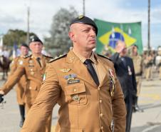  O evento reuniu autoridades militares e civis, veteranos, policiais da ativa, familiares e convidados para celebrar a trajetória da Cavalaria paranaense