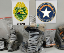 PMPR e Receita Federal apreendem mais de 124 quilos de maconha em Itapejara d’Oeste