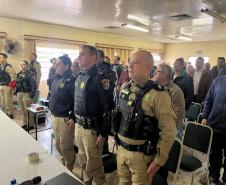 A reunião ocorreu em Tibagi e contou com a presença de oficiais e praças do 1º BPM, 26º BPM, 27º BPM e 8ª CIPM, além de integrantes da Coordenadoria de Patrulha Rural Comunitária