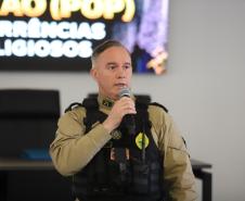 Reunião em Curitiba foi presidida pelo comandante do Comando do Policiamento Especializado, coronel Rogério Gomes Pitz, e abordou a criação de diretrizes para padronizar a atuação policial, com respeito à liberdade religiosa e aos direitos fundamentais.