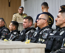 Atuação da PMPR é reconhecida com homenagem a policiais em Rio Branco do Sul