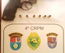 Ações da PM nos Campos Gerais resultam em arma de fogo apreendida e motocicleta recuperada