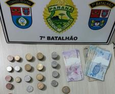 PM conduz rapaz por tentativa de furto qualificado em Tapejara (PR); objetos e dinheiro são recuperados