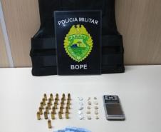 Em um dia, BOPE apreende drogas, colete balístico, munições de uso restrito e uma arma de fogo na Capital e RMC