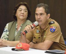 05 02 18 MatinhosDa esquerda para direita Ilda Nagafuti  Chefe da 1ª Regional de Saúde   Capitão Idevaldo de Paula Cunha Junior Polícia Rodoviária Estadual