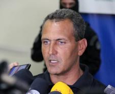 Curitiba, 06 de Fevereiro de 2018. Coletiva de imprensa SESP sobre a tentativa de roubo à carros fortes nos Campos Gerais.