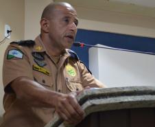 16 02 18 GuaratubaReunião finalizando os trabalhos da Operação Verão com a tropa na Câmara de Vereadores Ten.-Cel. Rui Noé Barroso Torres Comandante do 9º BPM