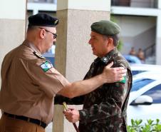 Curitiba, 225 de Fevereiro de 2018. Visita do Comandante da Artilharia Divisionária da 5ª Divisão de Exército, General de Brigada Rodrigo Pereira Vergara  ao Quartel do Comando-Geral da Polícia Militar do Paraná.