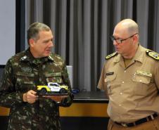Curitiba, 225 de Fevereiro de 2018. Visita do Comandante da Artilharia Divisionária da 5ª Divisão de Exército, General de Brigada Rodrigo Pereira Vergara  ao Quartel do Comando-Geral da Polícia Militar do Paraná.