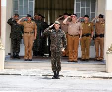 Curitiba, 225 de Fevereiro de 2018. Visita do Comandante da Artilharia Divisionária da 5ª Divisão de Exército, General de Brigada Rodrigo Pereira Vergara  ao Quartel do Comando-Geral da Polícia Militar do Paraná.