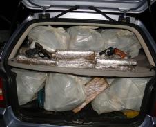 Polícia Militar apreende armas de fogo e mais de 761 quilos de maconha em Cascavel
