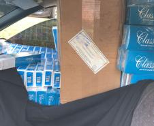 BPFRon apreende 500 pacotes de essência de narguilé e 40 caixas de cigarros contrabandeados no Oeste do estado