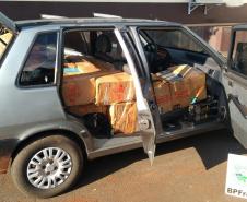 BPFRon apreende 500 pacotes de essência de narguilé e 40 caixas de cigarros contrabandeados no Oeste do estado