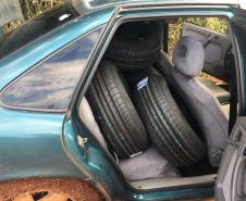 BPRv apreende pneus contrabandeados durante ação em Assis Chateaubriand (PR)