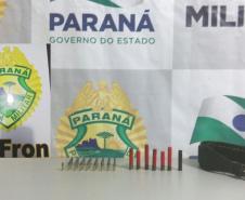 No Oeste do PR, BPFron apreende cigarros e munições em ações nas cidades de Cascavel e Guaíra