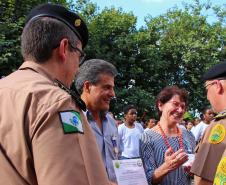 Governador Beto RichaProfessora Ana Seres Trento Comin Secretária de Estado da Educação Comandante Geral da Polícia Militar Coronel QOPM Mauricio Tortatoe o Capitão QOPM Alfredo Euclides Dias Netto Comandante do 2º Colégio Da Polícia Militar