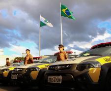 Curitiba, 05 de Abril de 2018.  Governador entrega novas viaturas em frente ao Palacio Iguaçu.