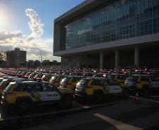 Curitiba, 05 de Abril de 2018.  Governador entrega novas viaturas em frente ao Palacio Iguaçu.