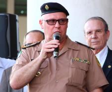 Curitiba, 05 de Abril de 2018.  Governador entrega novas viaturas em frente ao Palacio Iguaçu.