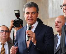 Curitiba, 05 de Abril de 2018.  Governador entrega novas viaturas em frente ao Palacio Iguaçu.
