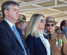 Curitiba, 21 de abril de 2018. Solenidade TiradentesSecretário de Segurança Júlio Cezar dos Reis, Governadora Cida Borghetti, Comandante da PMPR Coronel QOPM Audilene Rosa de Paula Dias Rocha