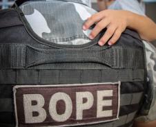 Curitiba, 23 de abril de 2018. BOPE prestigia aniversário infantil
