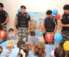 Curitiba, 23 de abril de 2018. BOPE prestigia aniversário infantil
