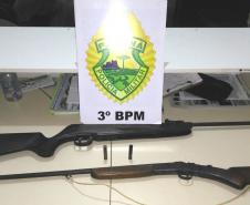 No Sudoeste do Paraná, objetos furtados são recuperados e armas apreendidas pela Polícia Militar