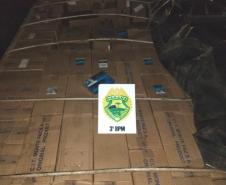Carga de cigarros contrabandeados e maconha é apreendida pela PM no Sudoeste do estado