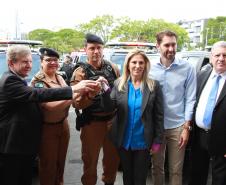 Curitiba, 27 de novembro de 2018 - Viaturas Trailblazers e guinchos são entregues à Polícia Militar do Paraná pelo Governo do Estado
