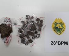 Mais de 190 gramas de maconha são apreendidos pela Polícia Militar da Lapa (PR); suspeito é encaminhado