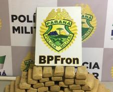 BPFron apreende mais de 25 quilos de maconha na Fronteira de Paraná com o Paraguai