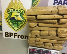 BPFron apreende mais de 25 quilos de maconha na Fronteira de Paraná com o Paraguai